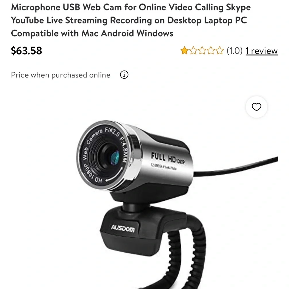 Full HD Webcam 1080P